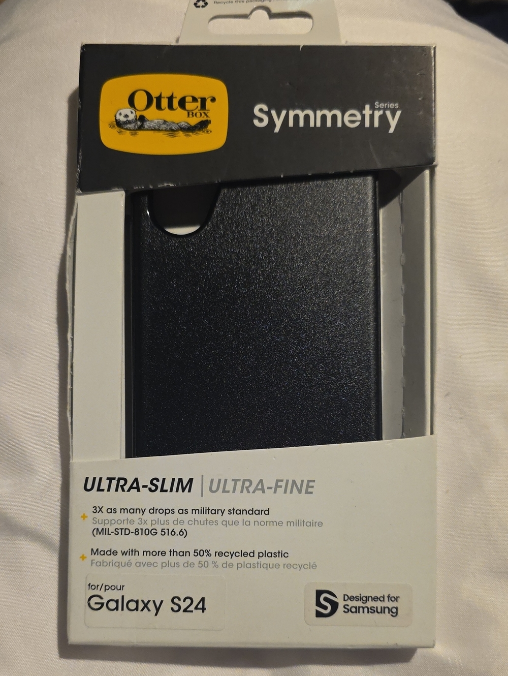 OtterBox Symmetry Series Ultra-Slim Case for Galaxy S24 - Black